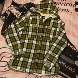 The north face hooded flannel Sherpa